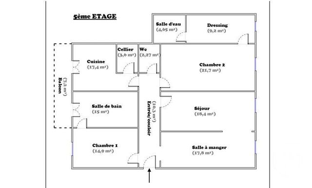 Afficher la photo en grand Appartement F4 à vendre - 3 pièces - 135,22 m2 - Ajaccio - 201 - CORSE