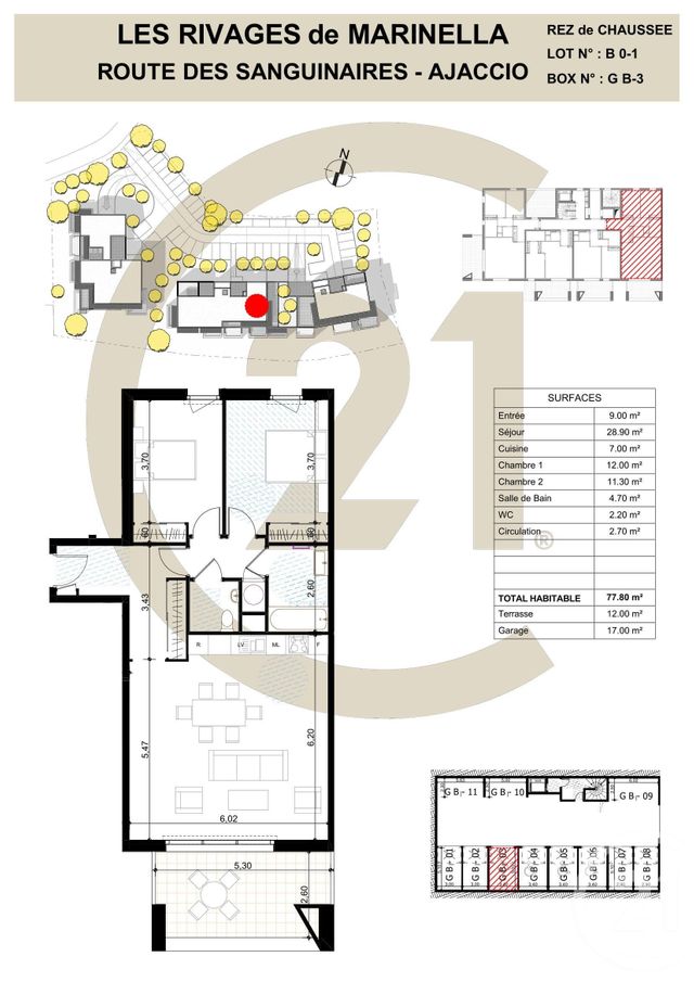 Afficher la photo en grand Appartement F3 à vendre - 3 pièces - 77,80 m2 - Ajaccio - 201 - CORSE